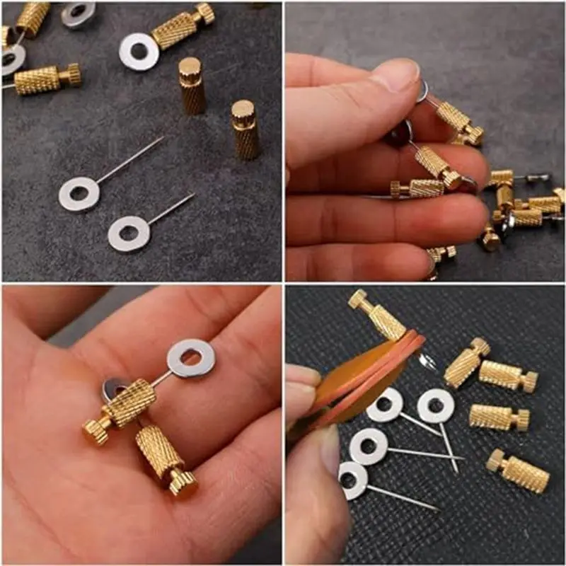 ABLQ 20개 가죽 공예용 고정형 봉합 바늘, 가죽 바느질 고정용(0-6MM&6-12MM)