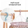 32 Clips Folding Clothes Dryer Hanger Children Adults Clothes Dryer Windproof Socks Underwear Plastic Drying Rack Clothes Hanger 3