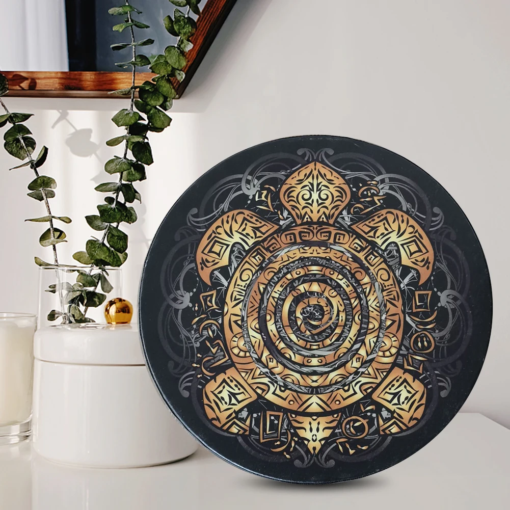 Alchemical Moon Drum Handmade Crafts Decoration Drum Desktop Ornament Sound Healing Tool for Spiritual Music Meditation