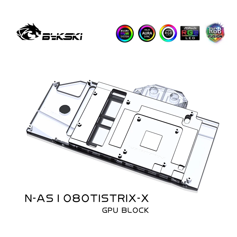 Bykski Graphics Card Water Block use for ASUS  ROG-STRIX-GTX1080TI-O11G-GAMING/1080/1070-O8G-GAMING/1070TI Full Cover  Radiator