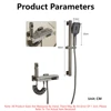 Modern White Grey Shower System Set Bathroom Rain Pressurized Shower Faucet Set Brass Led Digital Bathtub Shower Faucet Full Set 6