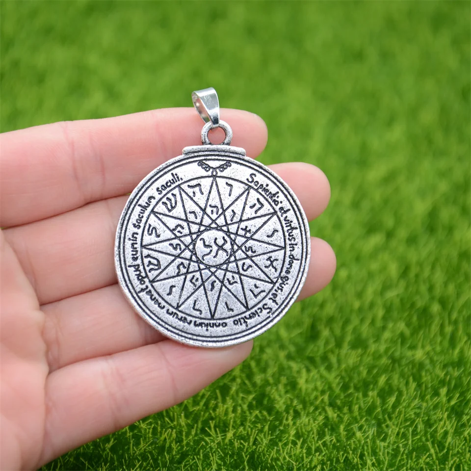 Friggem Collana Pentagramma per Donna Uomo in Argento 925, Collana con Ciondolo Pentacolo Oro Tetragrammaton Amuleti Protezione Gioielli