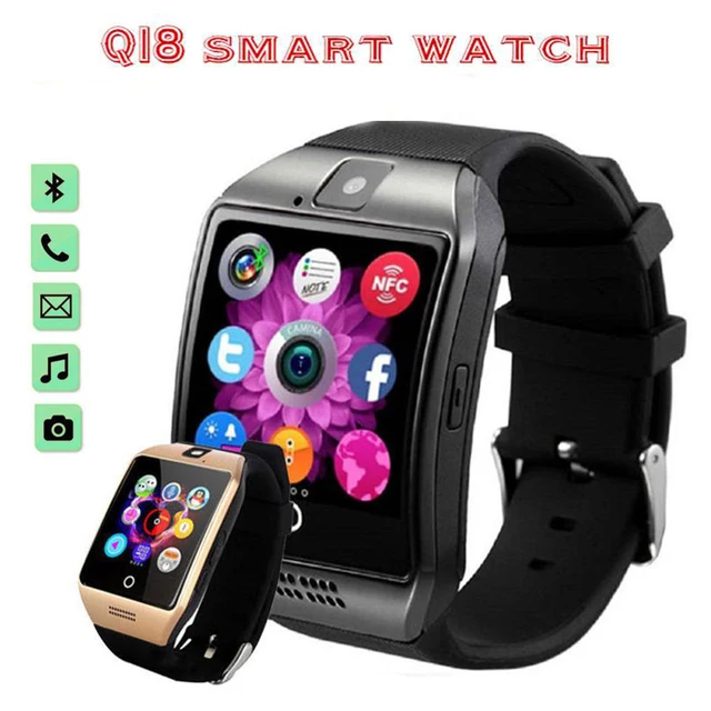 2023 Q18 Bluetooth-compatible Smart Watch With Cam Facebook Whatsapp Twitter Sync Sport Smartwatch Support SIM Card PK A1 T100 6