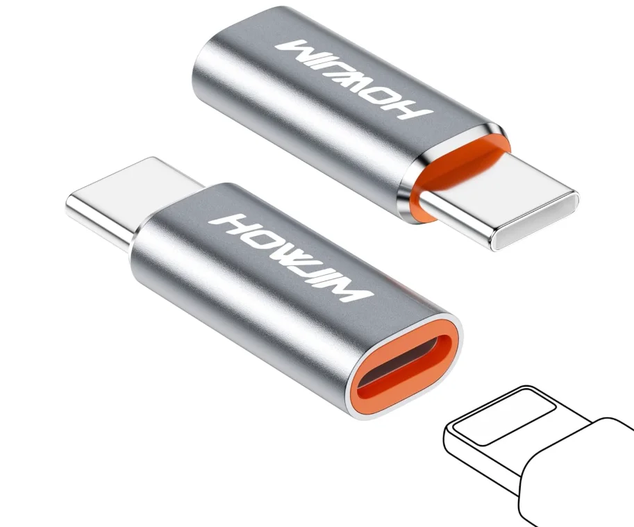 Fast Charging USB-C to Lightning Adapter Pack - 4 Count, 480Mbps Data Transfer, Charger Converter, Note: Not