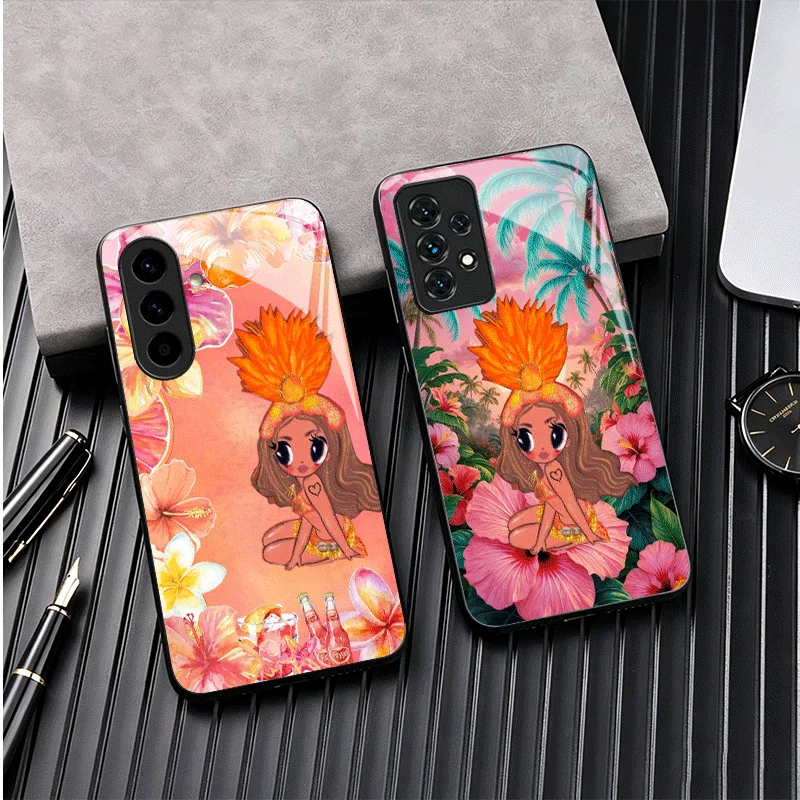 Tropicoqueta Glass Phone Case - Vibrant Tropical Design