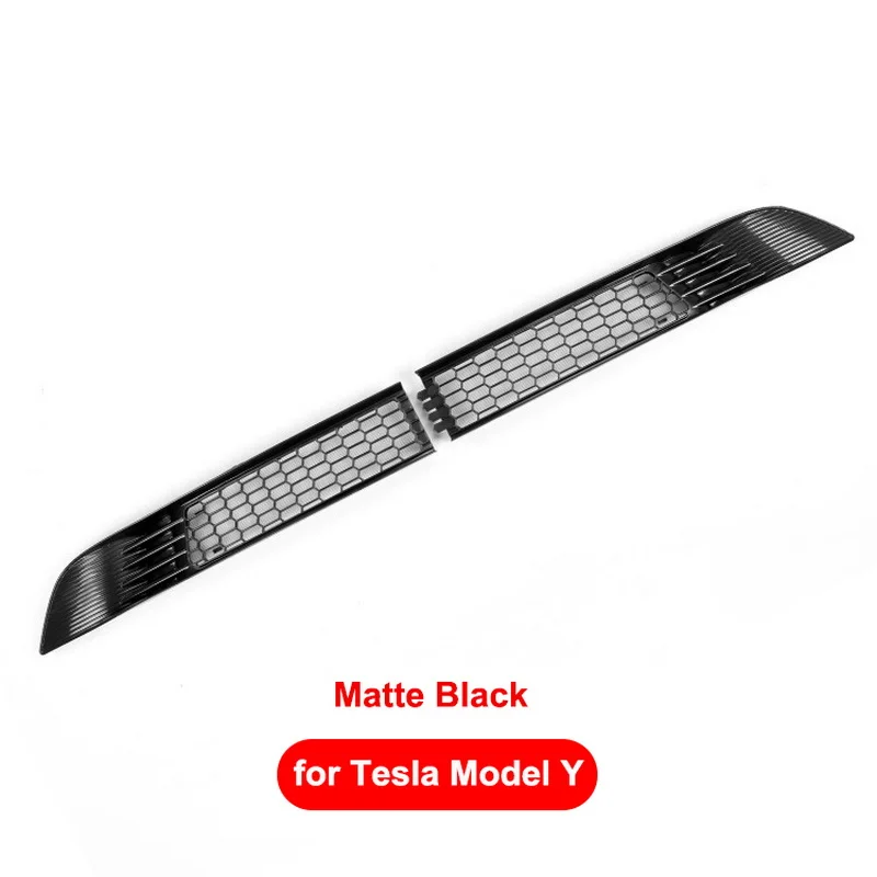 Front Grill Mesh Grille Grid Insert For Tesla Model Y Lower Bumper