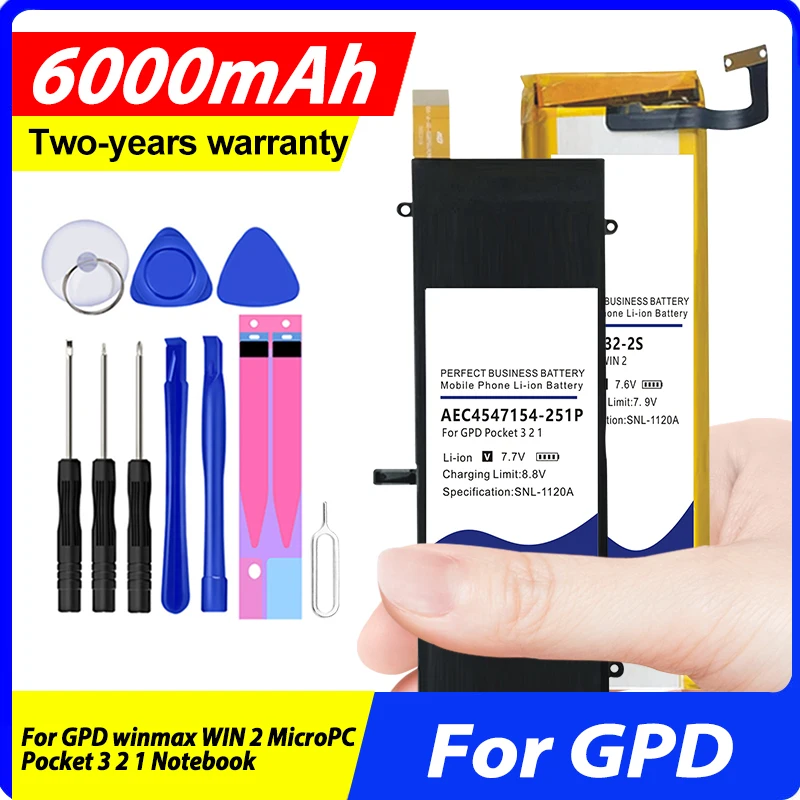 Aec4941107-2S1P 4545165-3S Aec4547154-251P 6438132-2S Batteria Di Alta Qualità Per Notebook Gpd Winmax Win 2 Micropc Pocket 3 2 1