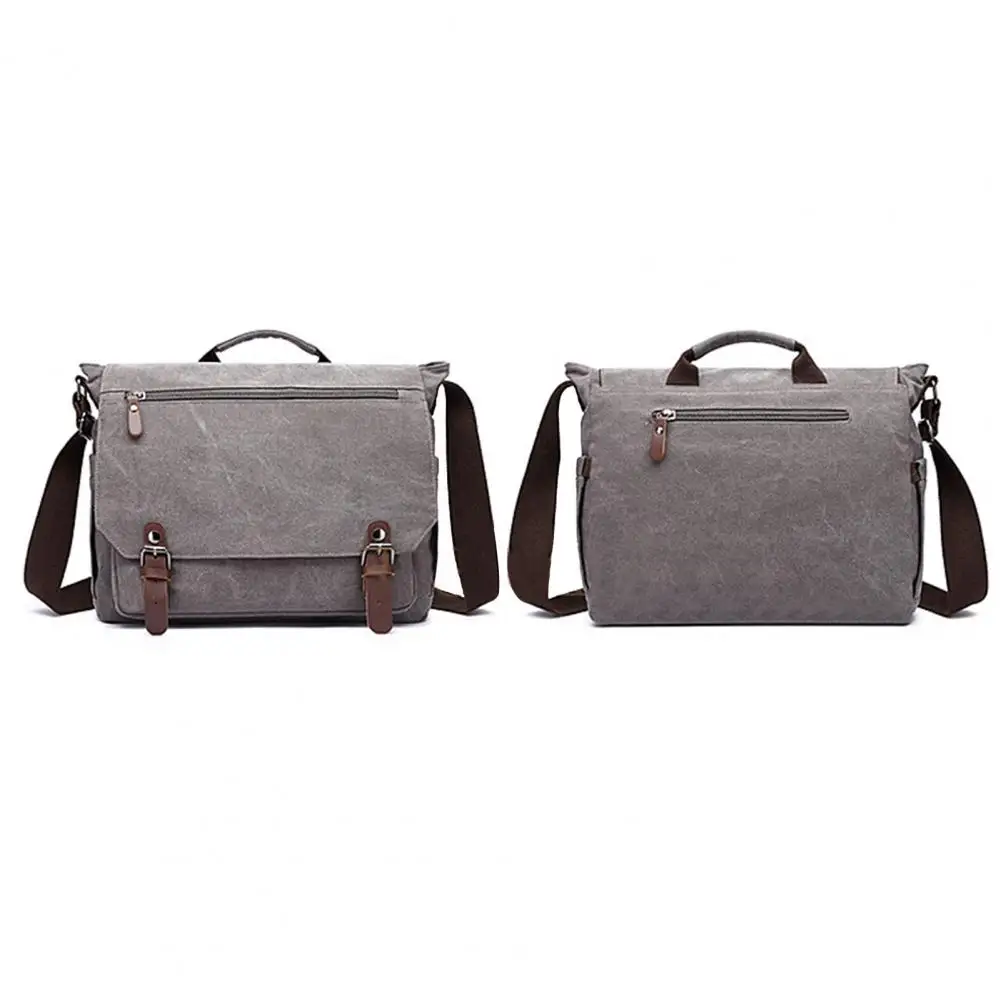 Waterproof Nylon Briefcase Waterproof Canvas Business Briefcase with Shoulder Strap Buckle Lock for Business for 15.6-inch