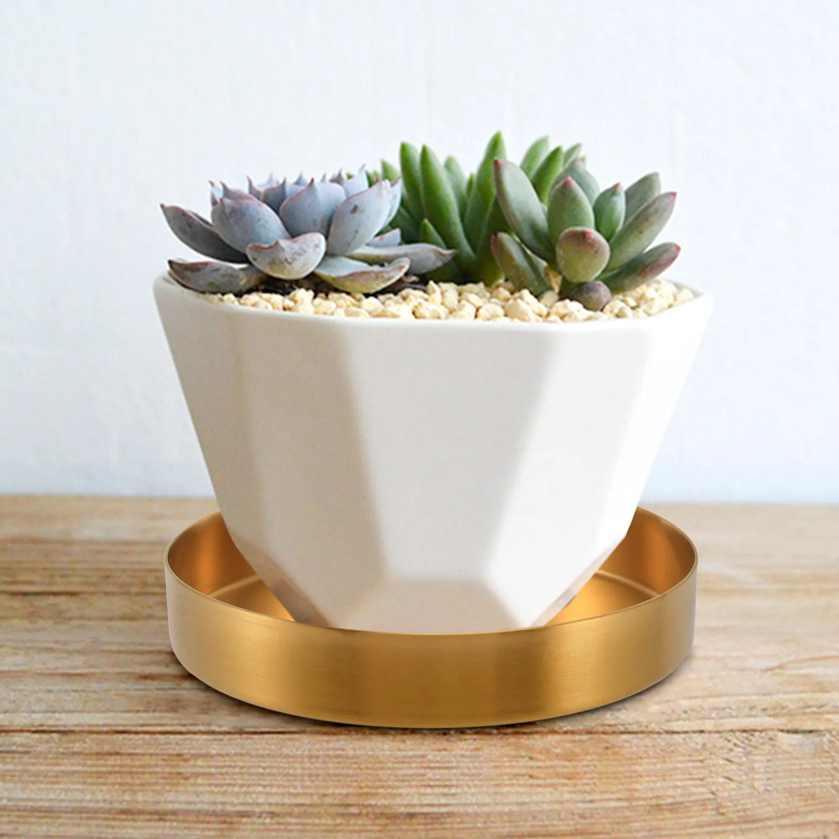 Round Gold Tray,Metal Decorative Tray Makeup Tray Organizer for Vanity,Bathroom,Dress,Matte Brass Finish, 4.9 Inch 3