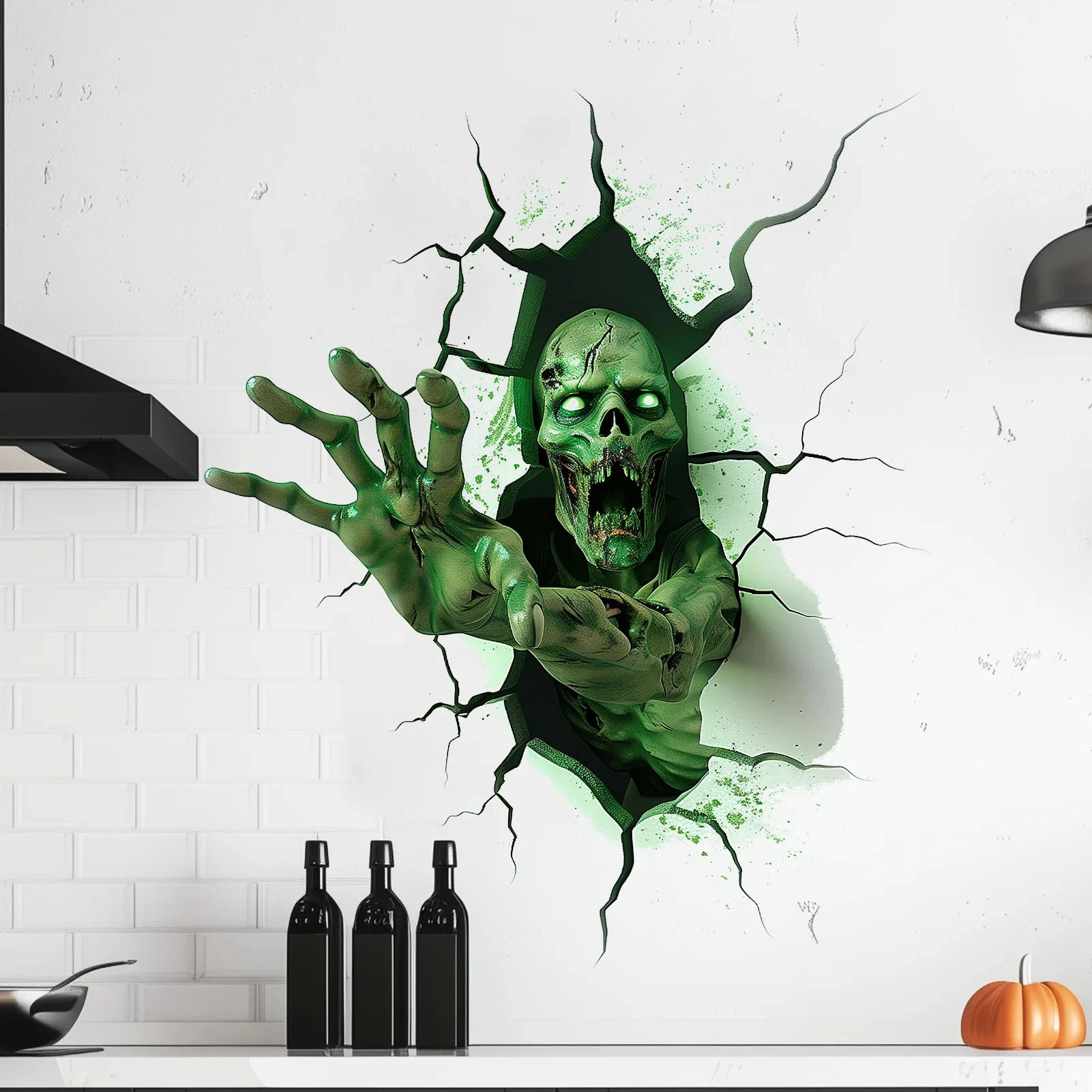 Halloween Fun Creative Horror Ghost Wall Stickers Spot Stickers Decorative Wall Party Bar Layout Festive Halloween Atmosphere