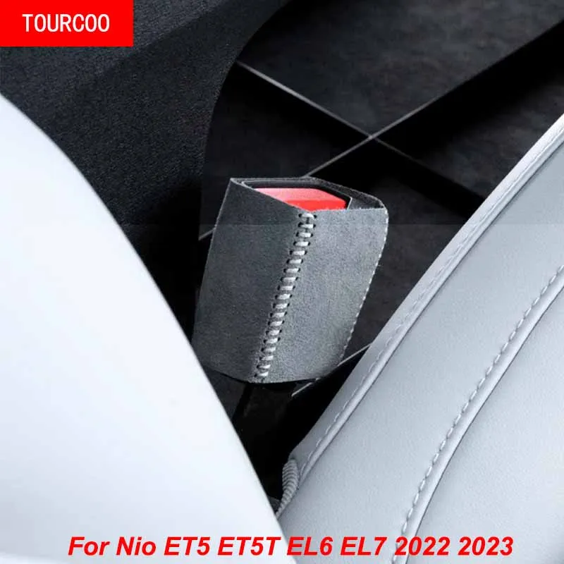 

Для Nio ET5 ET5T EL6 EL7 2022 2023 защитный чехол для крепления ремня безопасности из алькантары замша противоударный декоративный чехол