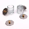 Mini Crystal Glass Clear Acrylic Small Octagonal Powder Liquid Nail Cup Nail Brush Cleaning Tools Liquid Power Mixing Bowl new 2