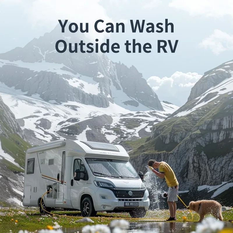 65,000 BTU RV Tankless Water Heater, 9,800ft High Altitude Available, 12V, CSA Certificated, with White Door