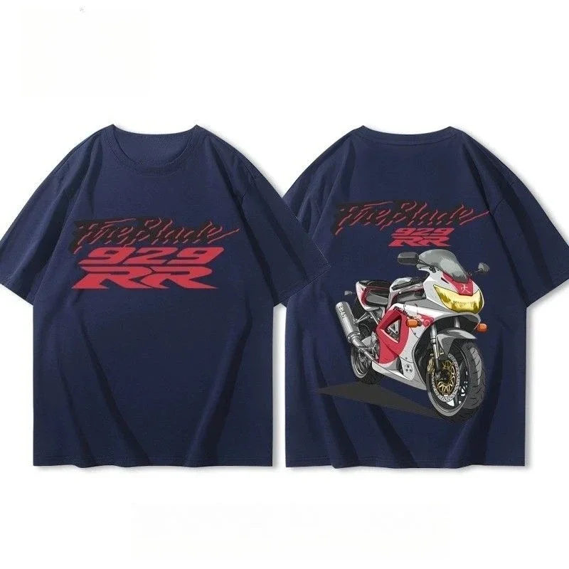 혼다 남성용 및 여성용 티셔츠 CBR Racing 900rr929RR 오토바이 친구 클럽 라이딩 Fireblade 오프로드 레이싱 반소매