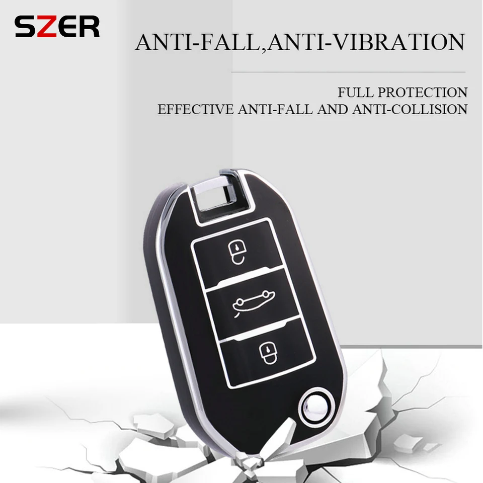 Kwmobile Coque Clé De Voiture Pour Clé De Voiture VW Golf 7 MK7 3 Boutons - Coque De