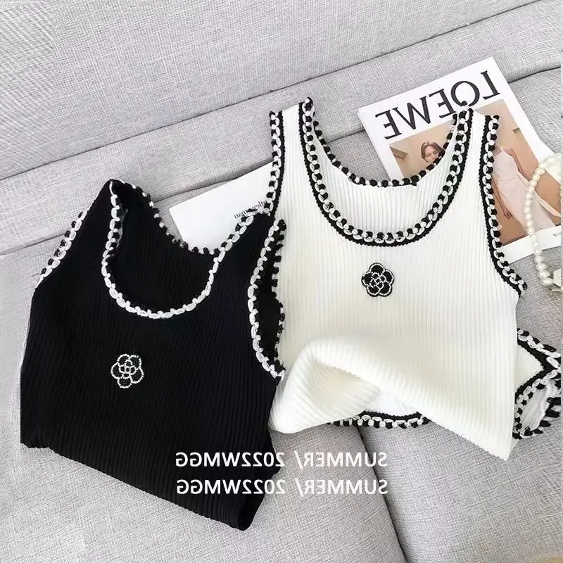 2023 summer new cotton Girls vest childrens suspenders girl sleeveless top baby bottoming shirt tops - Image 6