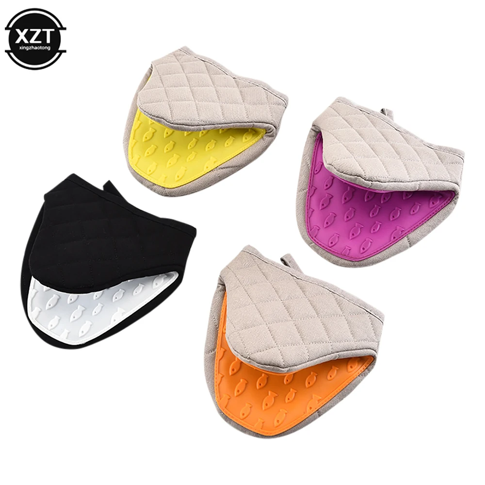 Silicone Anti-scalding Oven Gloves Mitts Potholder Kitchen Silicone Gloves Tray Dish Bowl Holder Oven Handschoen Hand Clip