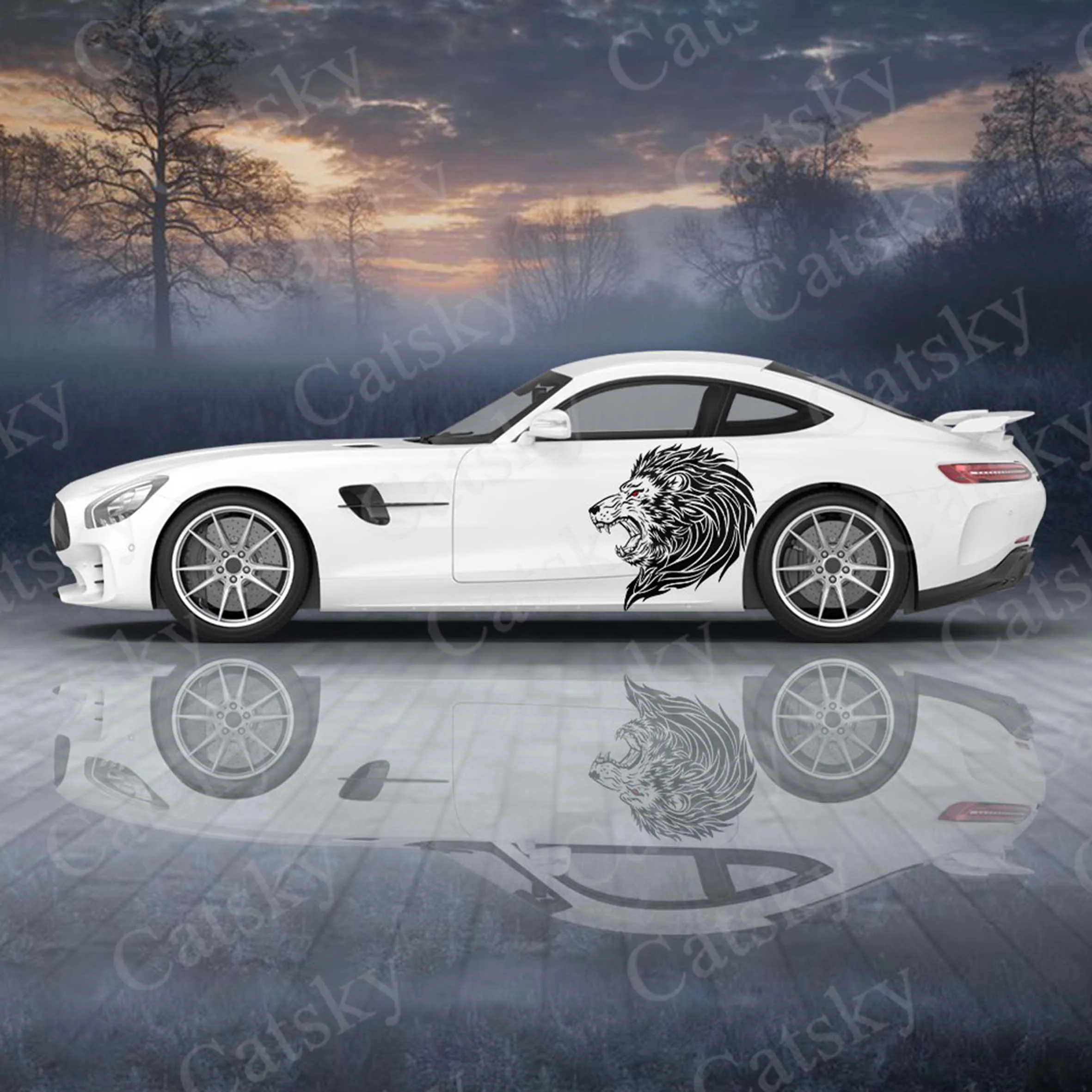 

Lion Head 2pcs/Set Car Sticker for Universal Large Car Sticker for Univers, Car Stickers on The Left and Right Sidesal