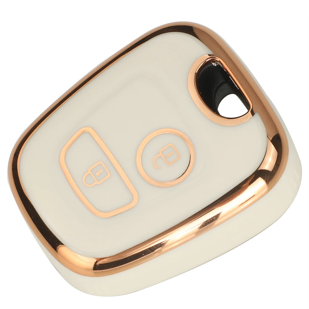 Jingyuqin 2-Button Soft TPU Smart Key Case Cover