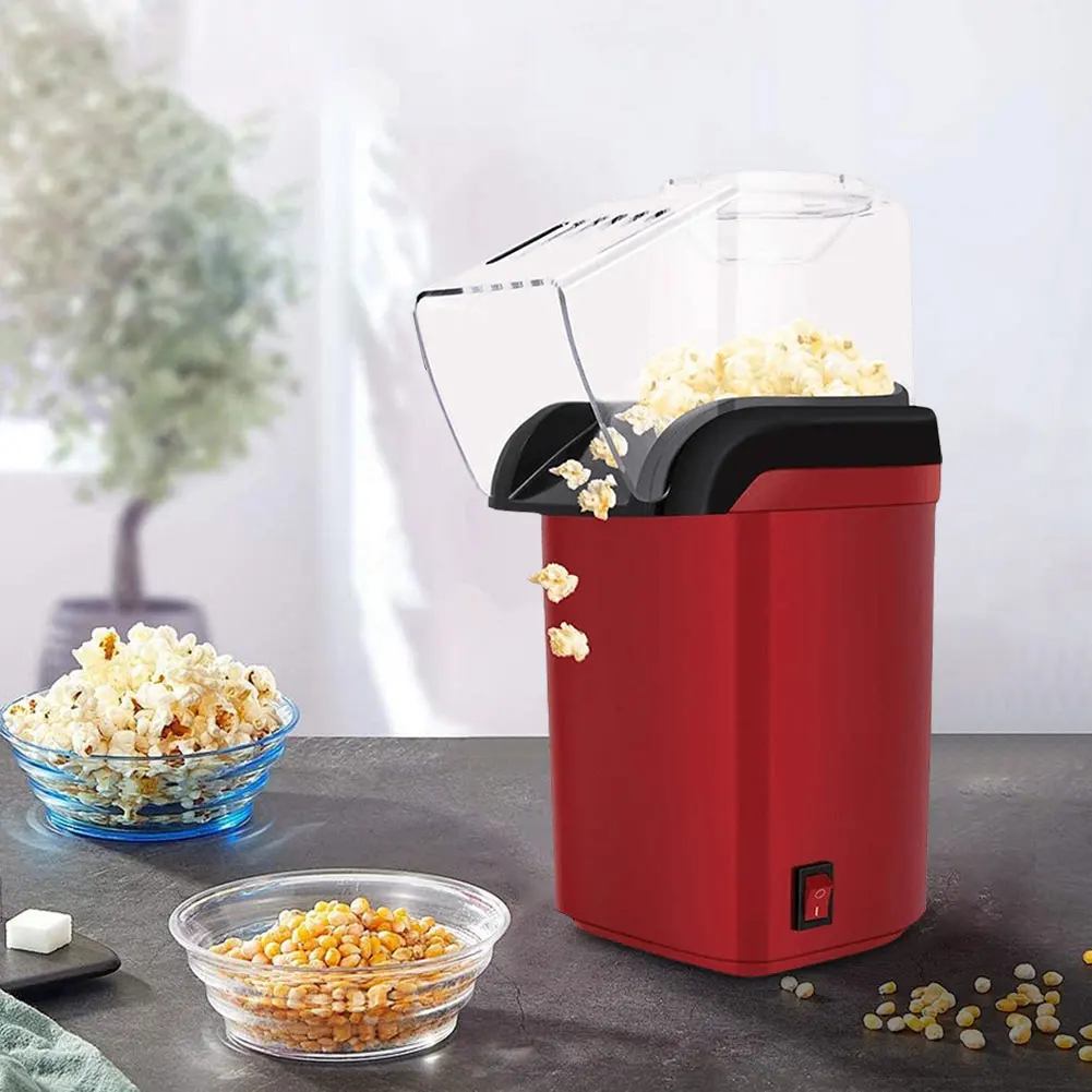 Popcorn Machine No Oil Fully Automatic High Popping Rate Mini Poppers Home Kitchen