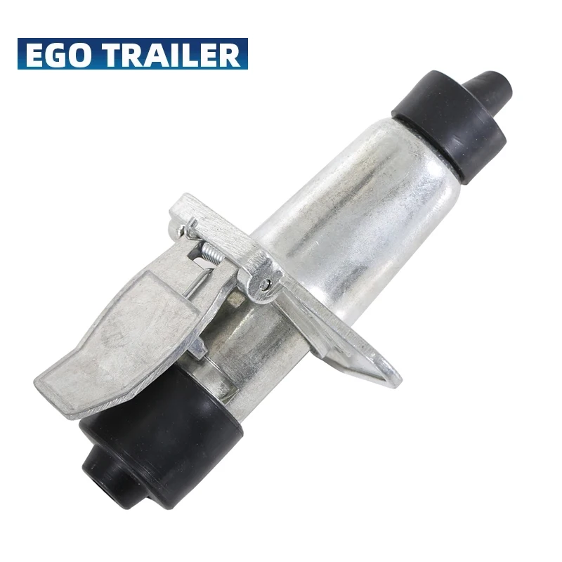 EGO TRAILER 7 PIN ROUND PLUG SMALL FEMALE METAL + 7 PIN ROUND MALE SLIM TRAILER CARAVAN BOAT