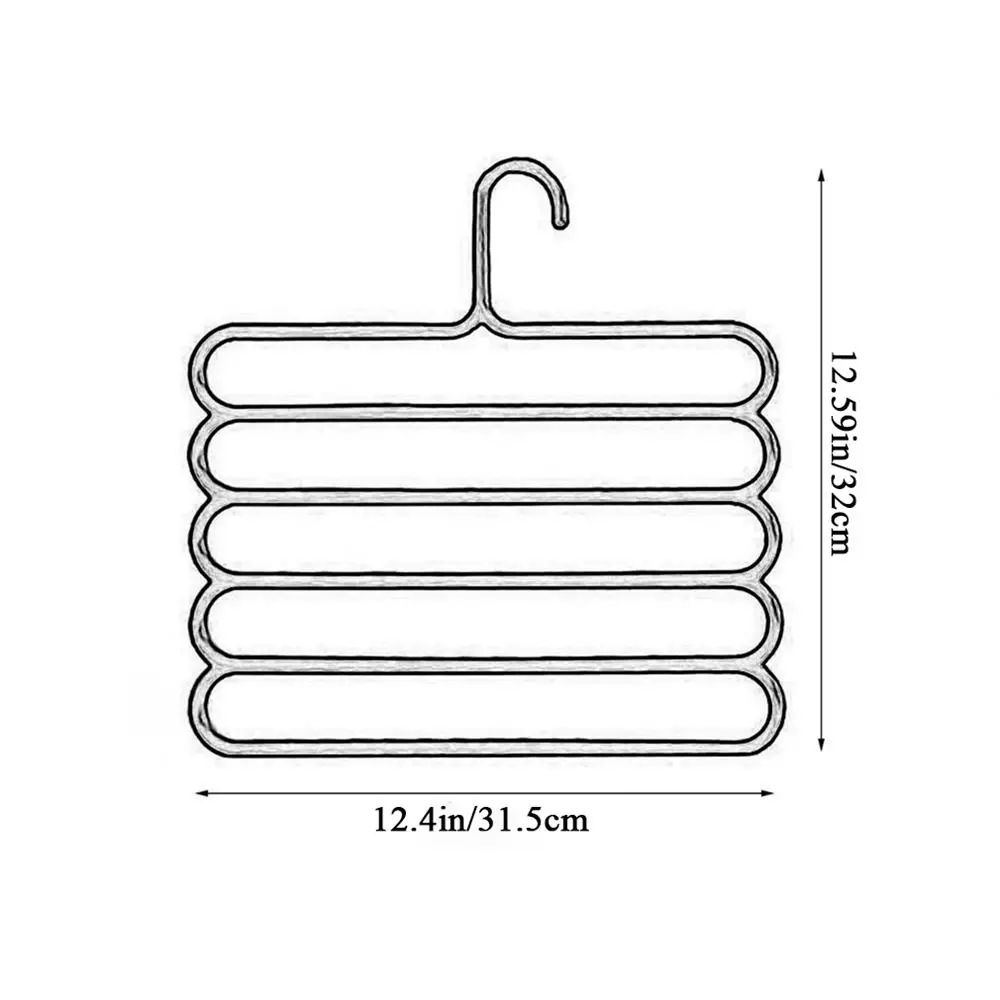 Saving Bedroom Wardrobe Trousers Scarf Storage Household Multilayer Trousers Hanger Pants Hangers Clothes Hanger Storage Rack 6