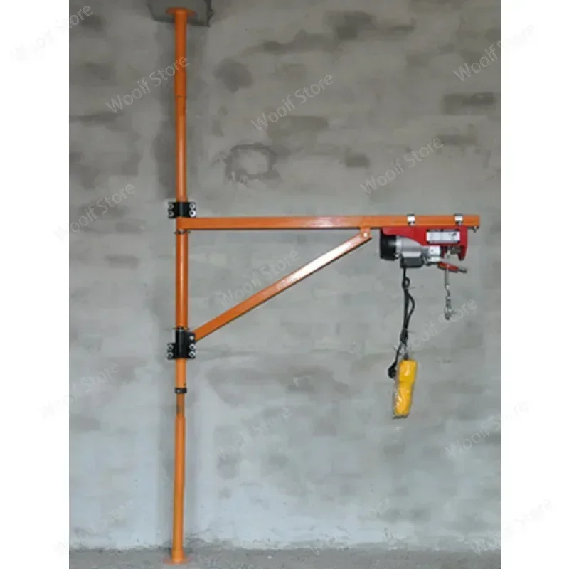 Fast electric hoist 220V small home decoration lifting crane column bracket