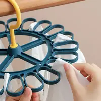 Round Drying Rack Large Capacity 20 Clips Multifunction Hanger Shelf for Bedroom Closet Socks Bra Storage Space Saving Organizer 2