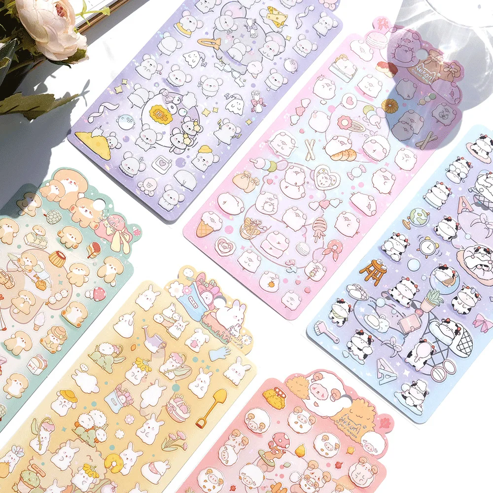 Cute Deco Sticker Sheets, Cute Stickers, 2 Sheets of Stickers, Paper Kawaii  Stickers, Color Sticker Sheets, Journal Sticker Sheets B4