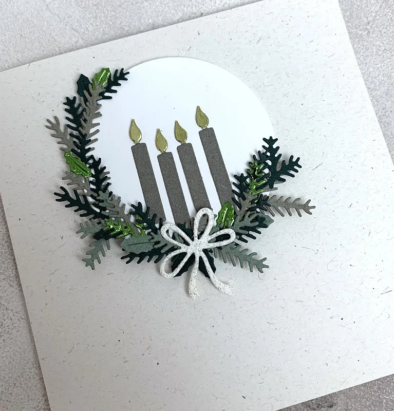 Mmao Crafts Metall- und Stahl-Stanzformen, Weihnachtskerzenring, Scrapbooking, Papier/Fotokarten, Prägestempel
