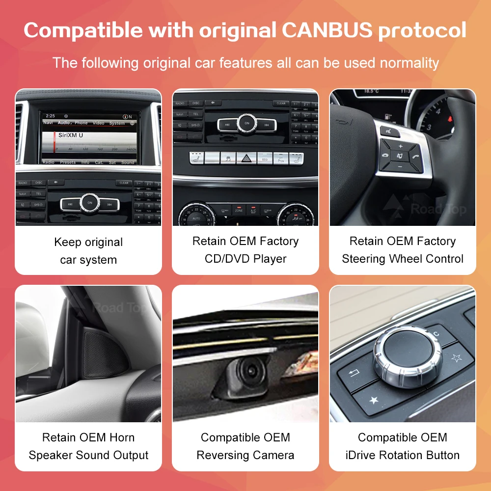 Android 13 Car Radio Multimedia Player Screen Mercedes Benz ML W166 GL X166 SLC SLK Carplay Autoradio Head Unit GPS DSP WiFi car multimedia player car radio