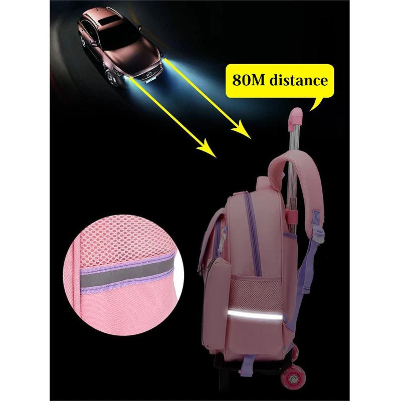 Trolley School Bags for Girls Backpack Teenager Mochilas Escolares Kids\' Luggage Sac A Dos Enfant Orthopedic Mochilas Para Mujer