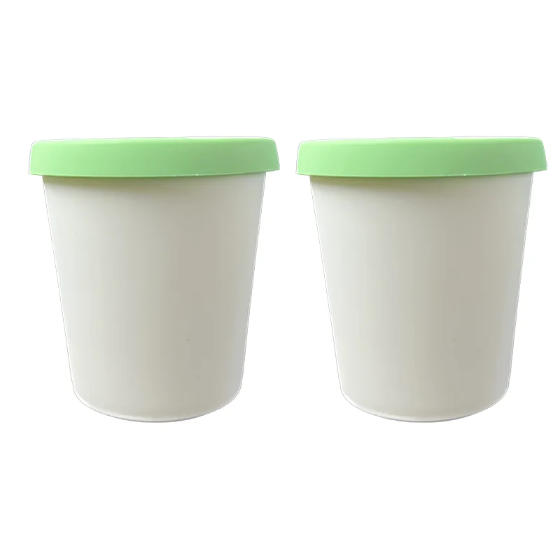 Premium Reusable Ice Cream Containers (2 Pack - 1 Quart Each) Perfect  Freezer Storage Tubs with Silicone Lids for Sorbet - AliExpress