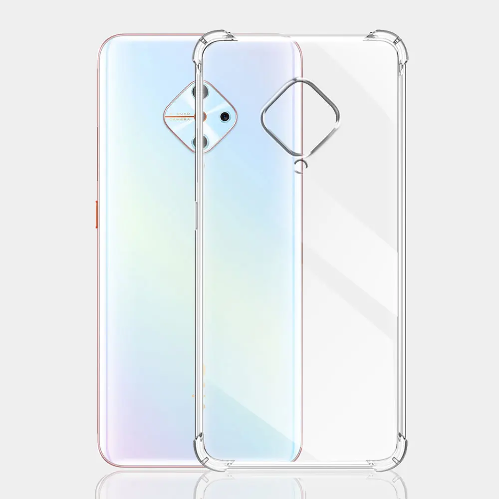 Clear Shockproof Silicone TPU Phone Case - Vivo 1920/S1 Pro/V17 Russia