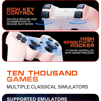 Salange Gaming Projector P30MAX Retro Video Game Console 64GB TF Card Wireless Controller 4K Android 11 BT5.0 720P Home Cinema 2