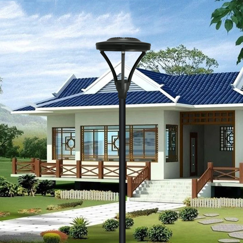현대 Led 램프 직경 50.5Cm 20W 30W 40W 검은 높은 극 정원 공원 해변 교통 도로 집 조명 앞에