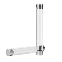20Pcs Transparent Plastic Pen Holder Crystal Pen Cylinder Gift Box Tweezers Eyebrow Clip Universal Packaging Storage Boxes 2