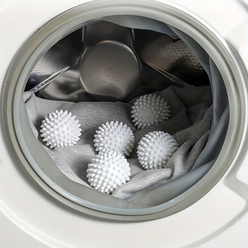 6 reusable laundry balls - effective anti wrap laundry, drying, fabric softening, stain removal, and care - for cleaning 6