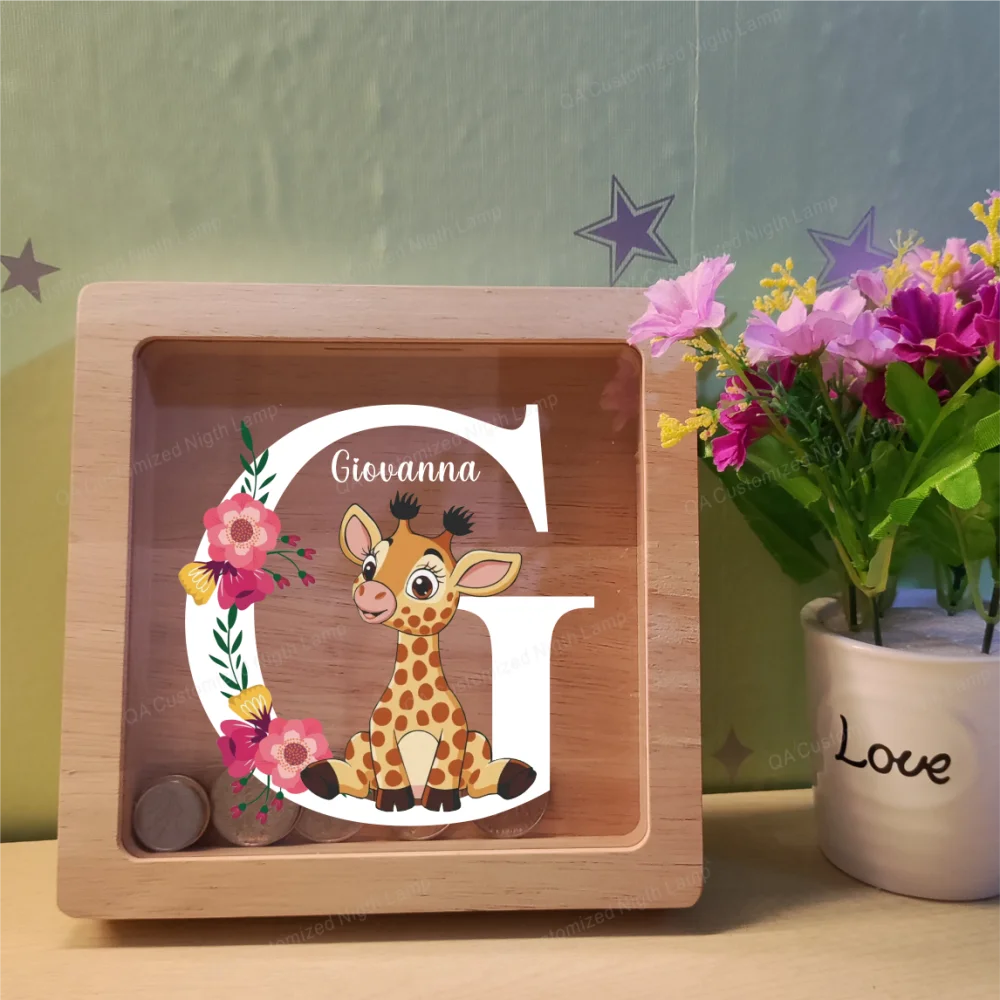 Custom Wooden Corn Box with Kids Name Piggy Bank Gift for Kids Christmas Gift 5