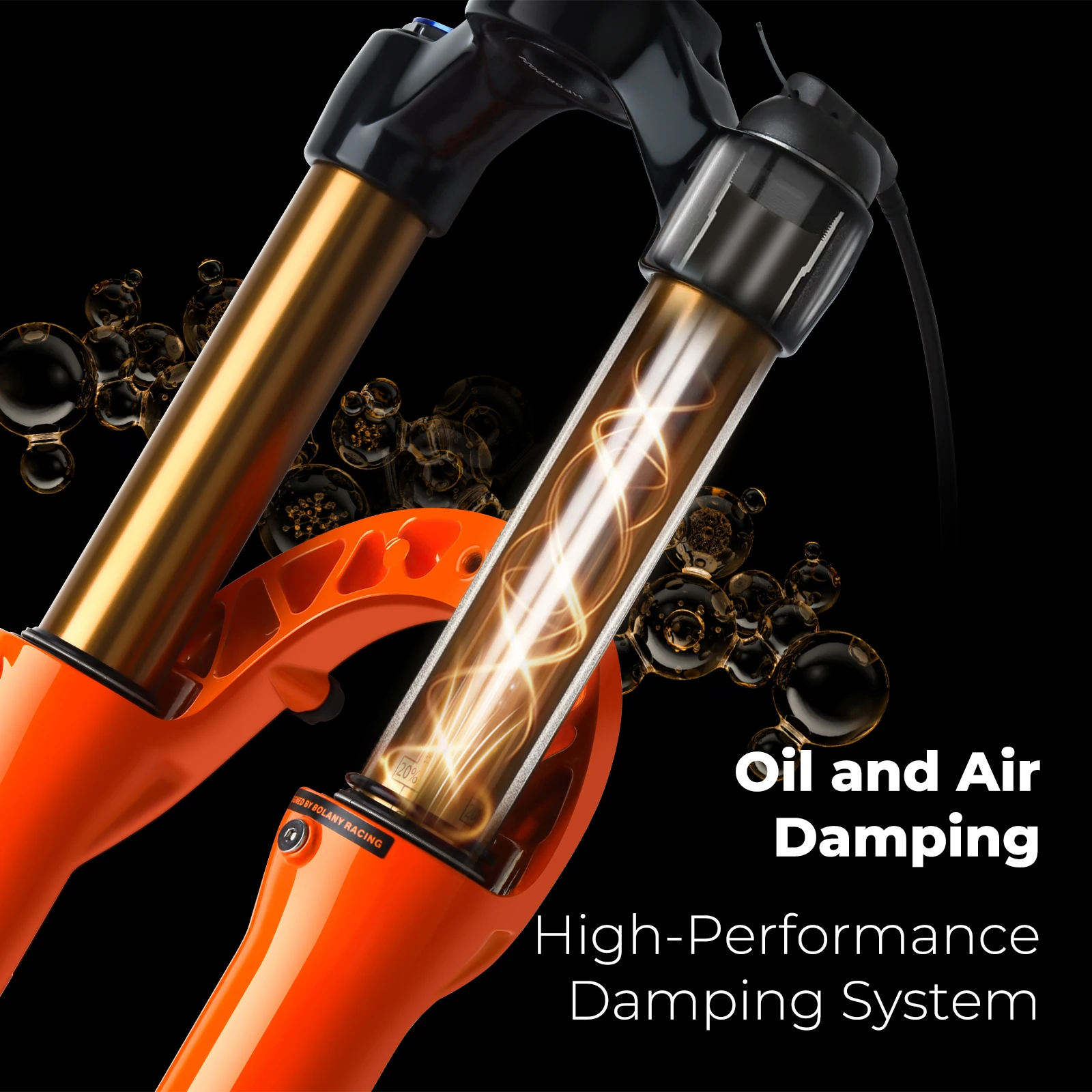 BOLANY MTB Air Fork 29Inch 120mm Travel Air Oil Suspension Rebound