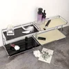 Nordic Style Acrylic Vanity Organizer, Sleek Black Countertop Display Rack for Cosmetics, Perfumes, Cup Storage 4