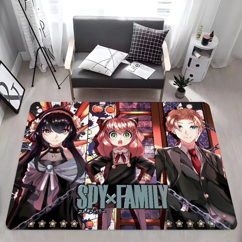 Spy x Family Room Mats Anti-slip Absorb Water Long Strip Cushion Bedroon Mat Household Carpets 5