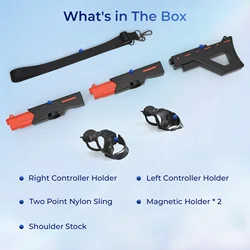 Enhanced Controller Grips for Immersive VR FPS Gaming with Expanded Stand Accessories (Black)