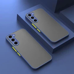 Matte Shockproof Silicone Back Cover for S24 (Navy)