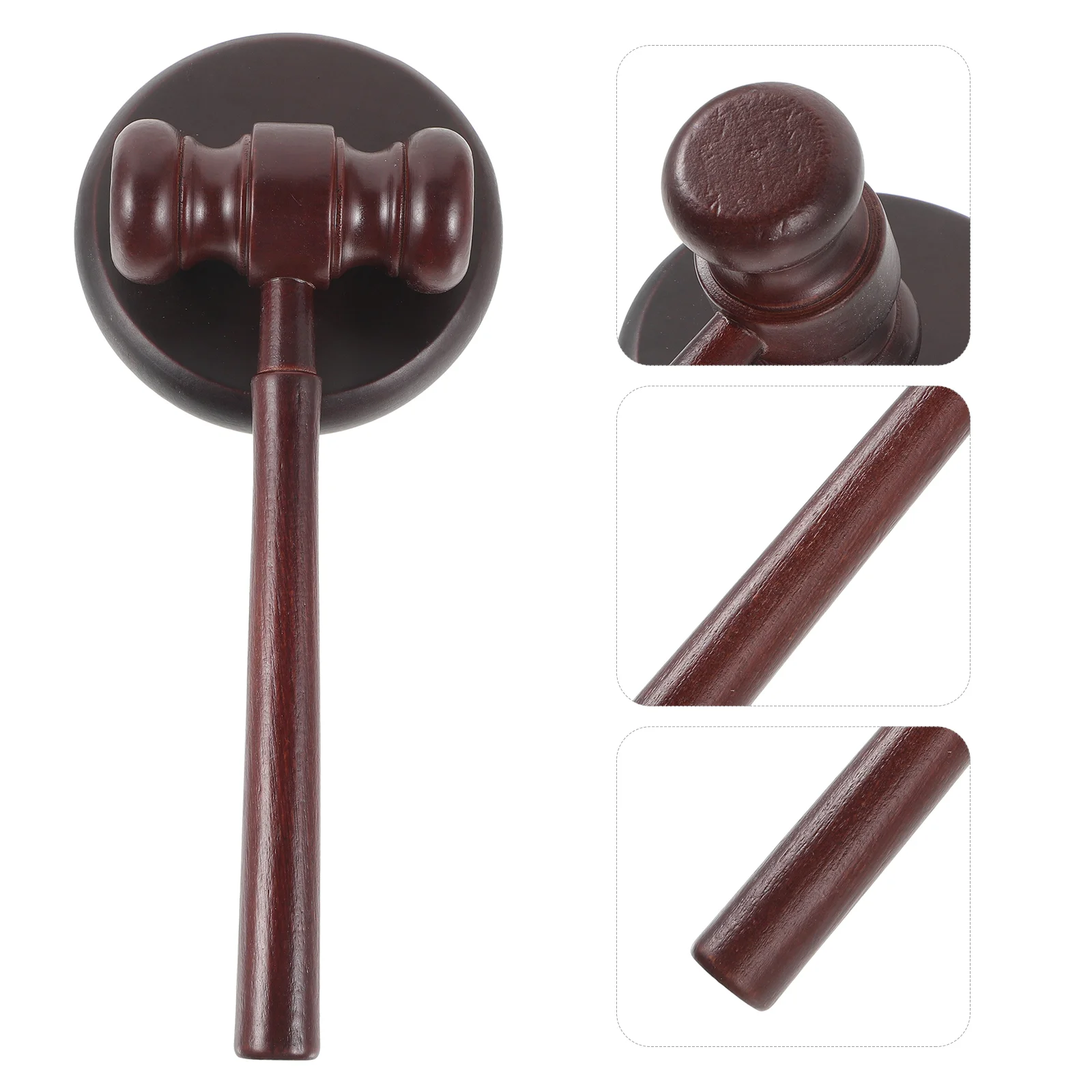 Healifty Gavel Block Set Wood Hammer Sound Block Wooden Mallet Justice Costume Dress Up Accessory