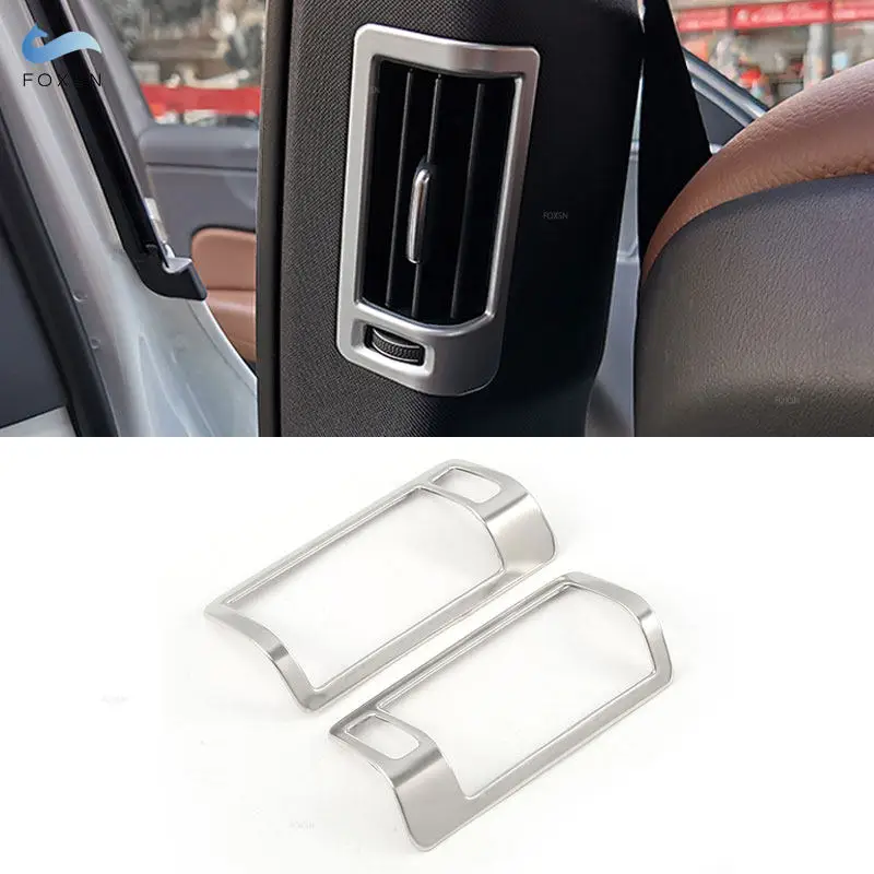 For Volvo Xc60 2Th 2018 Xc90 2015 2016 2017 2018 Stainless Steel Car Interior B-Pillar Air Outlet Vent Cover Protective Trim