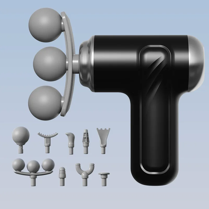 Mini Electric Fascia Gun Multi-Headed Muscle Massager for Home Fitness Relaxing Neck Arm Leg Ideal home fitness mini fascia gun
