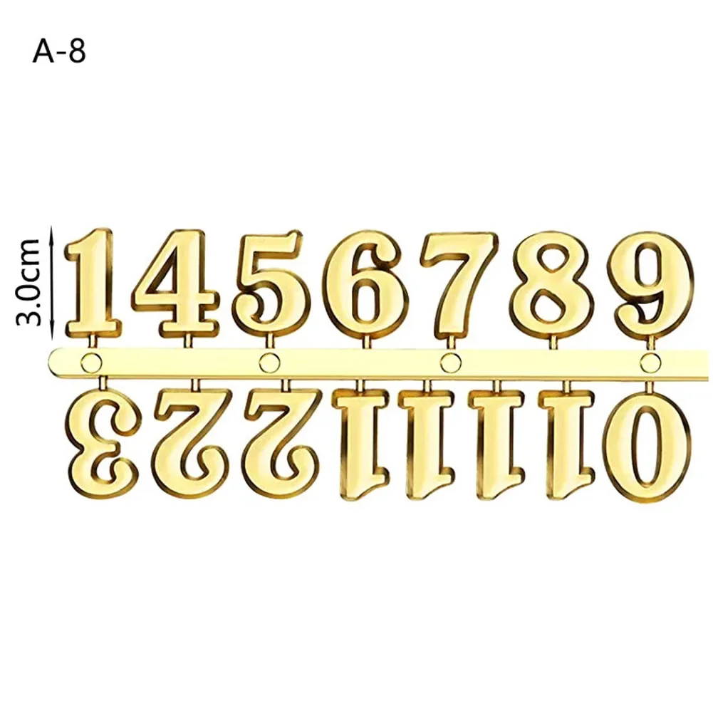 Quartz Clock Numerals DIY Handmade Material Digital Clock Repair Tools Roman Arabic Clock Numbers Accessories Replacement Needle 3