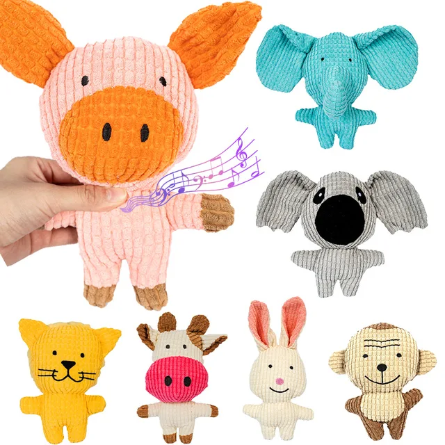 Plush Pet Dog Squeak Toys for Small Dogs Cute Pig Elephant Molar Training Decompress Interactive Dog Sound Toy Bite Resistant Plush Pet Dog Squeak Toys for Small Dogs Cute Pig Elephant Molar Training Decompress Interactive Dog Sound Toy Bite Resistant