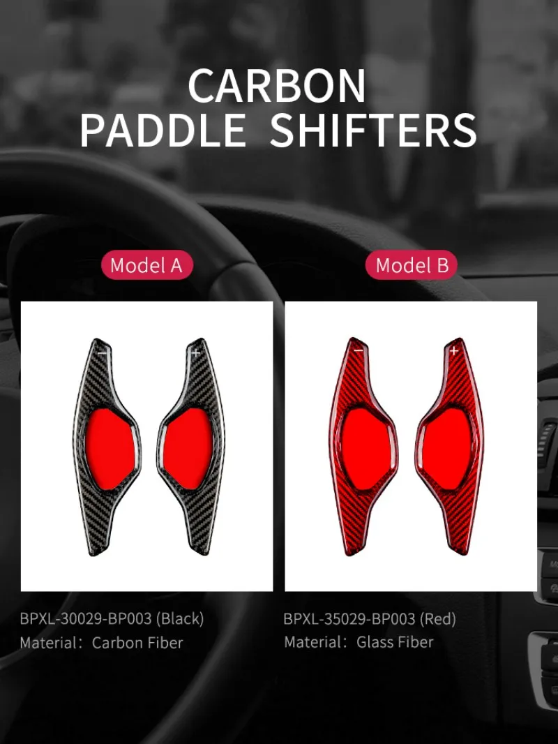 Carbon Fiber Steering Wheel Shift Paddle Extension Shifter For Cadillac XTS XTS5 Paddle Shifters Car Accessories